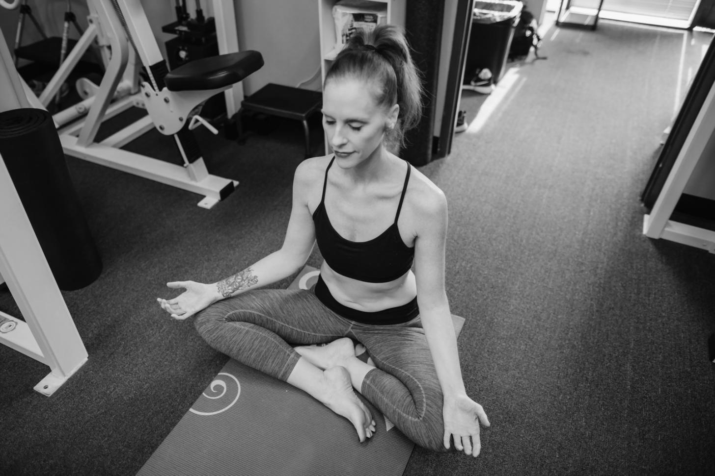 Exercice de respiration consciente en yoga